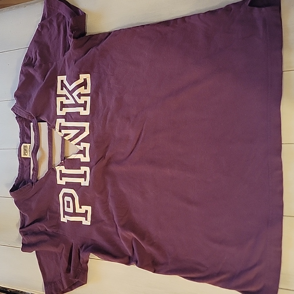 Victoria's Secret Pink 100% cotton cut out short sleeve tee